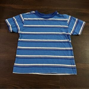Crewcuts Blue and White Striped Tee Boys size small 6/7